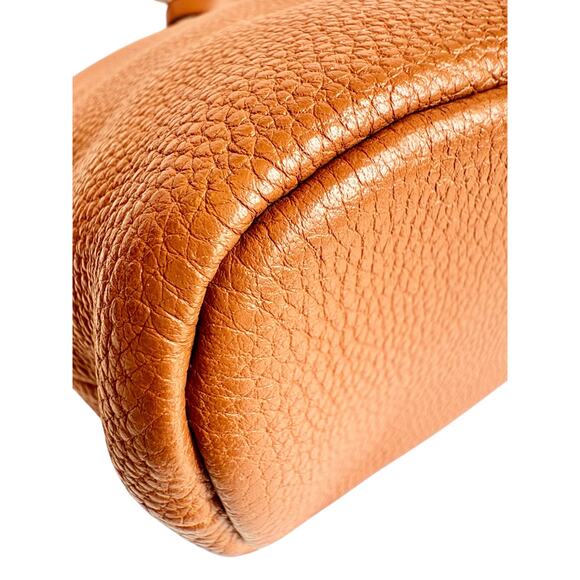 Radley London Leather Crossbody Bag - Soft Caramel Brown Pebbled Leather - Sz M - Picture 9 of 14